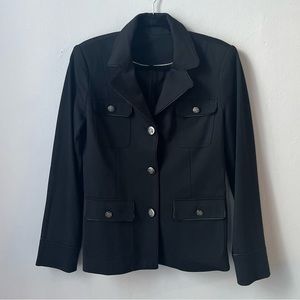White House Black Market Black Jacket Size 10